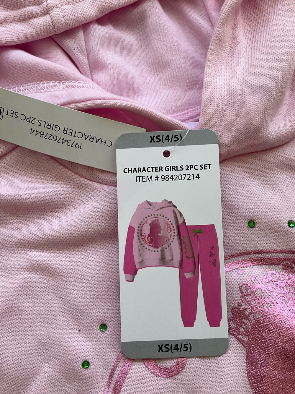 Wicked Character Girls Hoodie Pink XS Long Sleeves Sweater New - Picture 3 of 8
